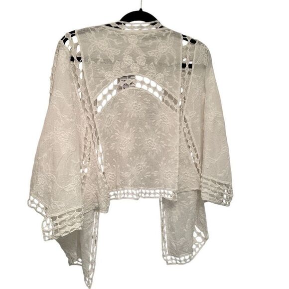 Embr white lace lightweight jacket- size M - Picture 1 of 8